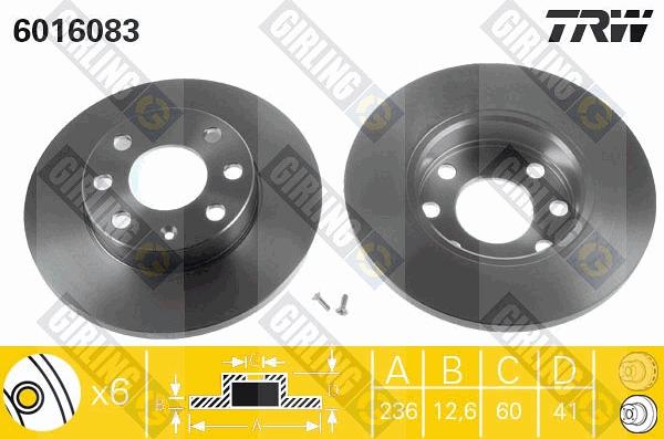 Girling 6016083 - Kočioni disk www.molydon.hr