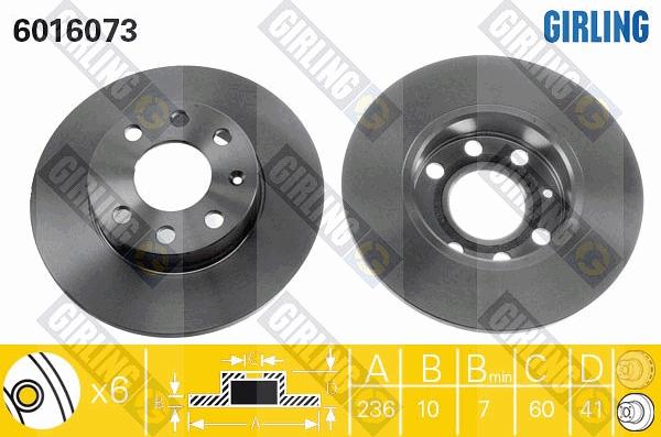 Girling 6016073 - Kočioni disk www.molydon.hr