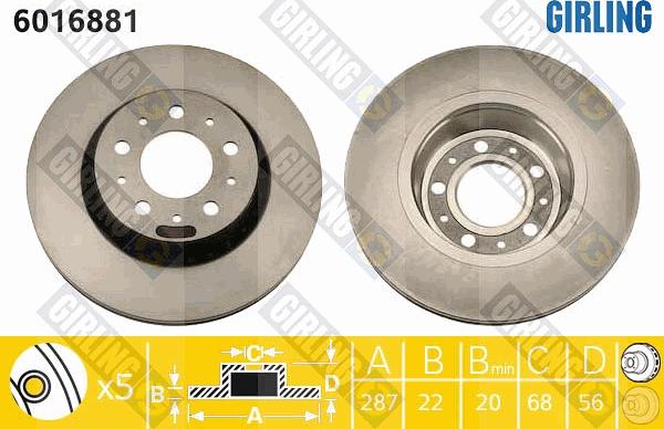 Girling 6016881 - Kočioni disk www.molydon.hr