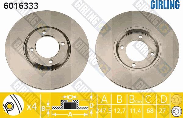 Girling 6016333 - Kočioni disk www.molydon.hr