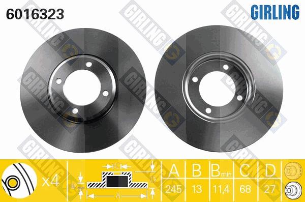 Girling 6016323 - Kočioni disk www.molydon.hr