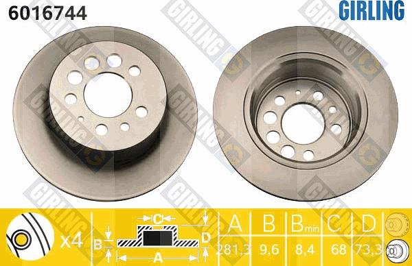 Girling 6016744 - Kočioni disk www.molydon.hr