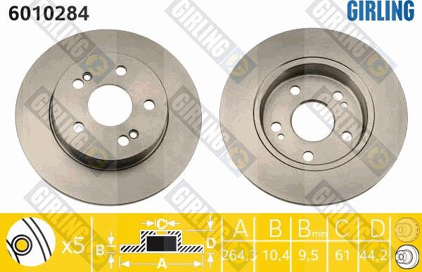 Girling 6010284 - Kočioni disk www.molydon.hr