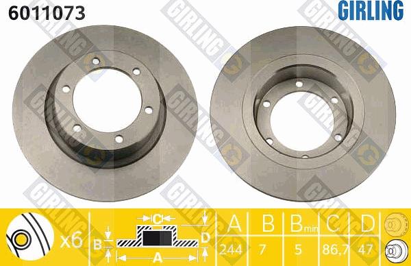 Girling 6011073 - Kočioni disk www.molydon.hr