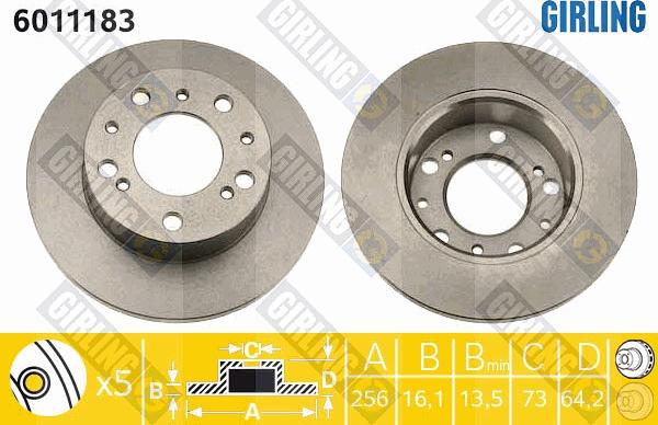 Girling 6011183 - Kočioni disk www.molydon.hr