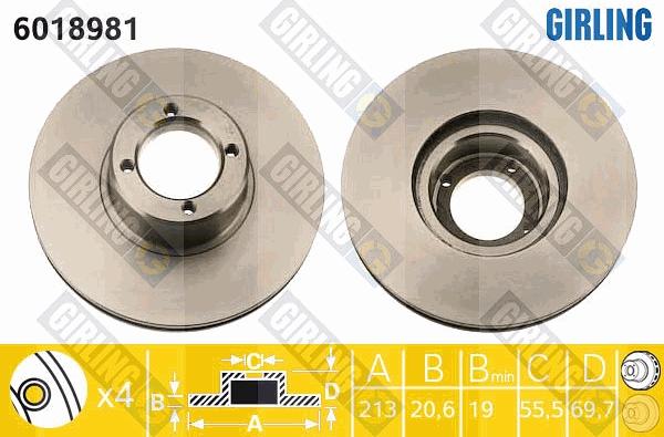 Girling 6018981 - Kočioni disk www.molydon.hr