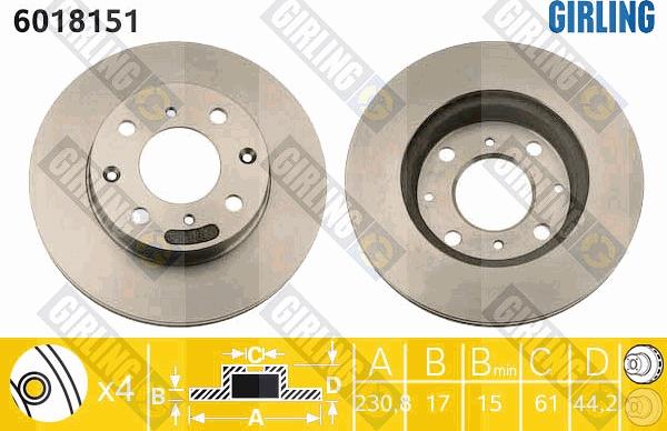 Girling 6018151 - Kočioni disk www.molydon.hr