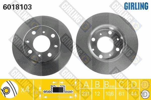 Girling 6018103 - Kočioni disk www.molydon.hr