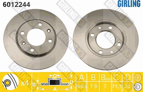 Girling 6012244 - Kočioni disk www.molydon.hr