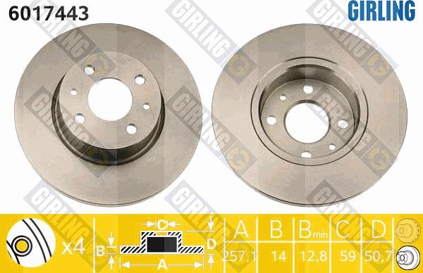 Girling 6017443 - Kočioni disk www.molydon.hr