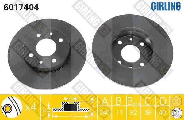 Girling 6017404 - Kočioni disk www.molydon.hr