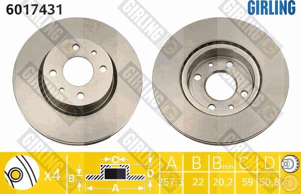 Girling 6017431 - Kočioni disk www.molydon.hr