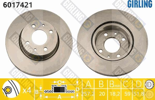 Girling 6017421 - Kočioni disk www.molydon.hr