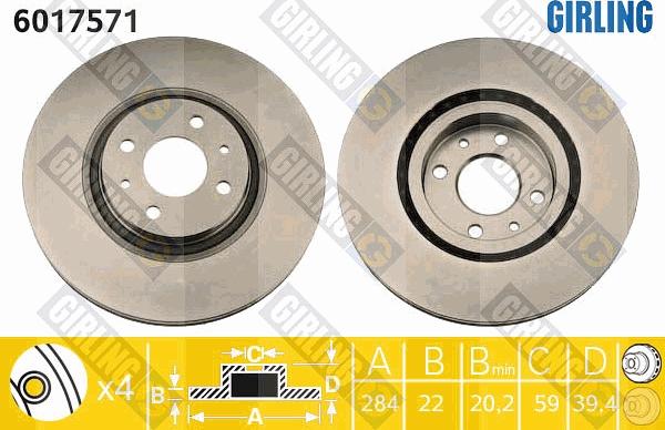 Girling 6017571 - Kočioni disk www.molydon.hr