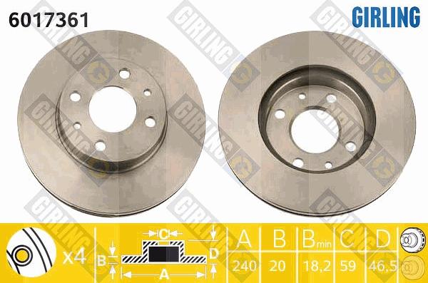 Girling 6017361 - Kočioni disk www.molydon.hr