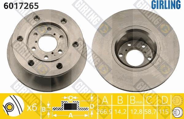 Girling 6017265 - Kočioni disk www.molydon.hr