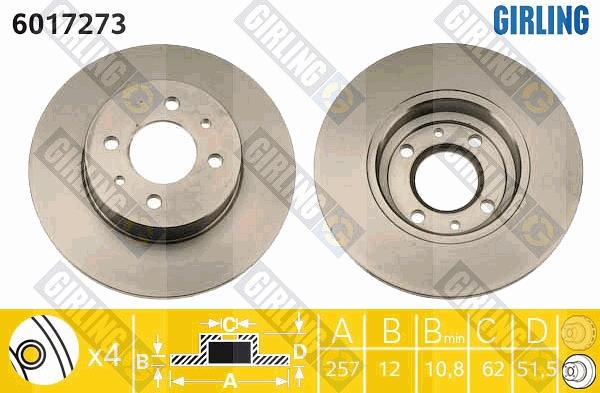 Girling 6017273 - Kočioni disk www.molydon.hr