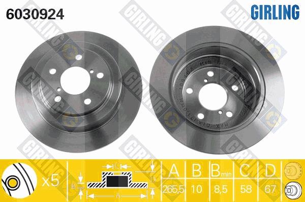 Girling 6030924 - Kočioni disk www.molydon.hr