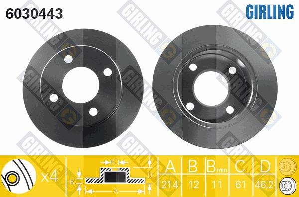 Girling 6030443 - Kočioni disk www.molydon.hr