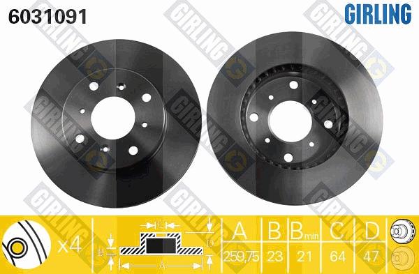 Girling 6031091 - Kočioni disk www.molydon.hr