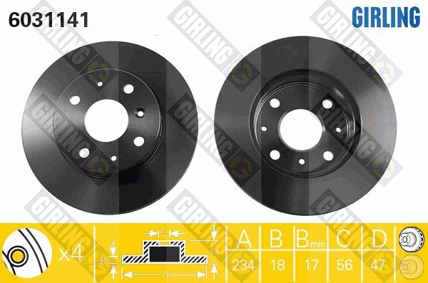 Girling 6031141 - Kočioni disk www.molydon.hr