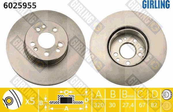 Girling 6025955 - Kočioni disk www.molydon.hr