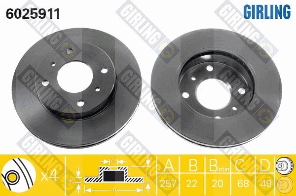 Girling 6025911 - Kočioni disk www.molydon.hr