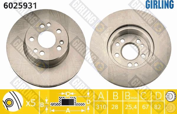 Girling 6025931 - Kočioni disk www.molydon.hr