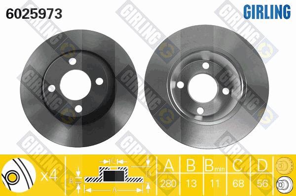 Girling 6025973 - Kočioni disk www.molydon.hr