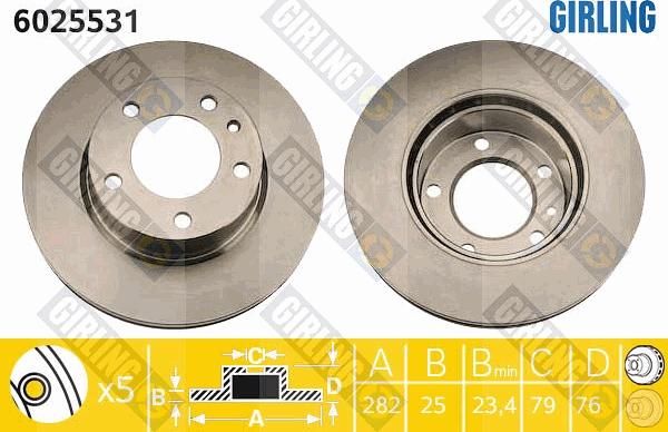 Girling 6025531 - Kočioni disk www.molydon.hr