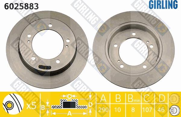 Girling 6025883 - Kočioni disk www.molydon.hr