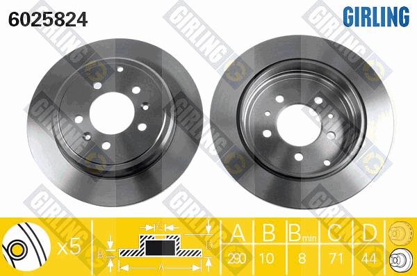 Girling 6025824 - Kočioni disk www.molydon.hr