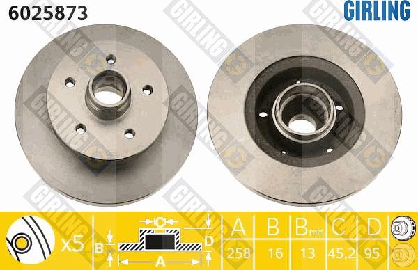 Girling 6025873 - Kočioni disk www.molydon.hr