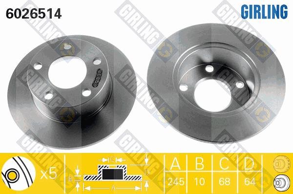 Girling 6026514 - Kočioni disk www.molydon.hr