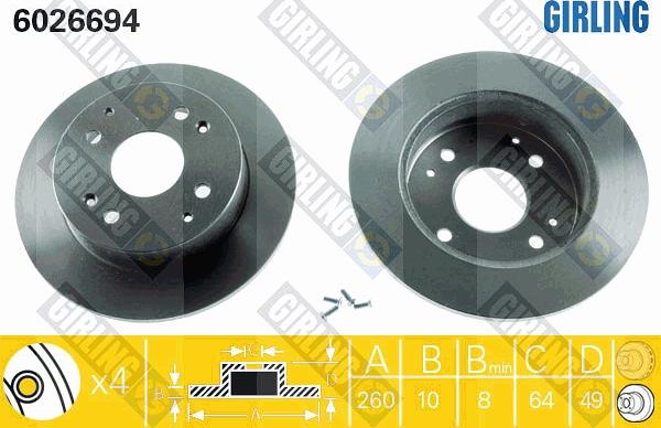 Girling 6026694 - Kočioni disk www.molydon.hr