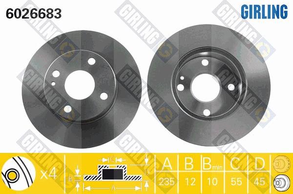 Girling 6026683 - Kočioni disk www.molydon.hr