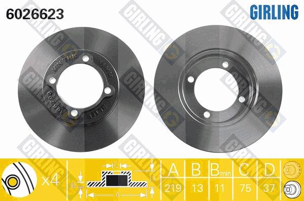 Girling 6026623 - Kočioni disk www.molydon.hr