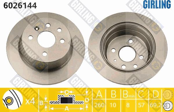 Girling 6026144 - Kočioni disk www.molydon.hr