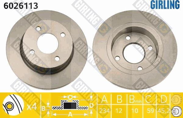 Girling 6026113 - Kočioni disk www.molydon.hr