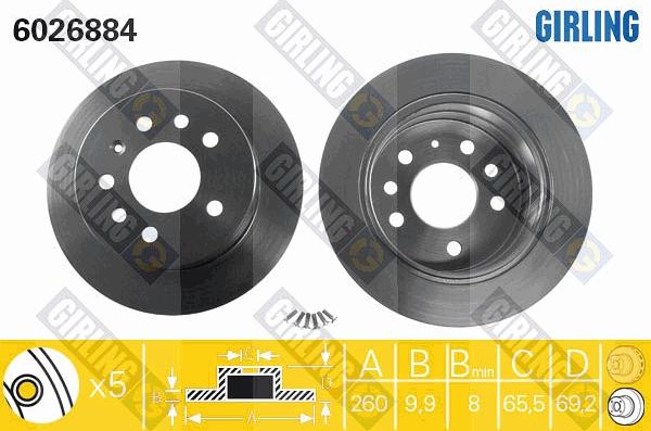 Girling 6026884 - Kočioni disk www.molydon.hr