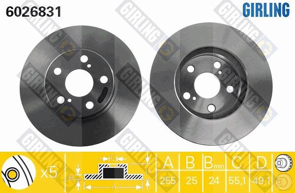 Girling 6026831 - Kočioni disk www.molydon.hr