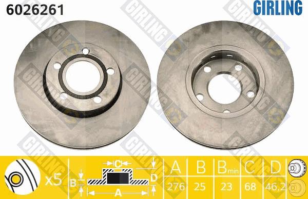 Girling 6026261 - Kočioni disk www.molydon.hr