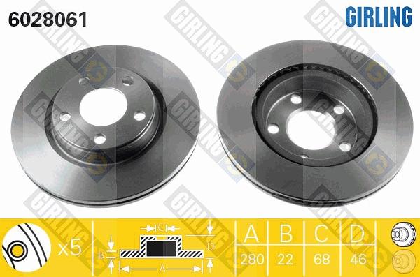 Girling 6028061 - Kočioni disk www.molydon.hr