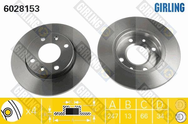 Girling 6028153 - Kočioni disk www.molydon.hr