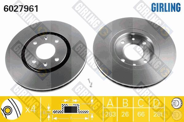 Girling 6027961 - Kočioni disk www.molydon.hr