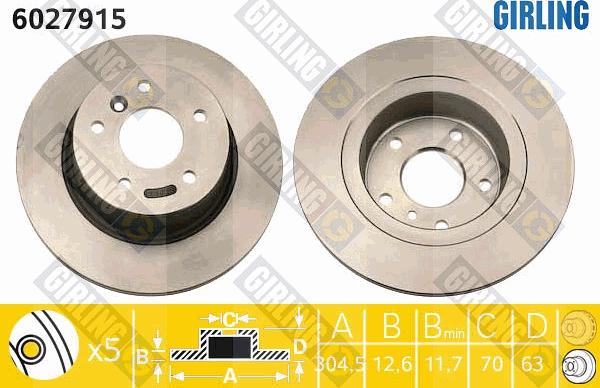 Girling 6027915 - Kočioni disk www.molydon.hr