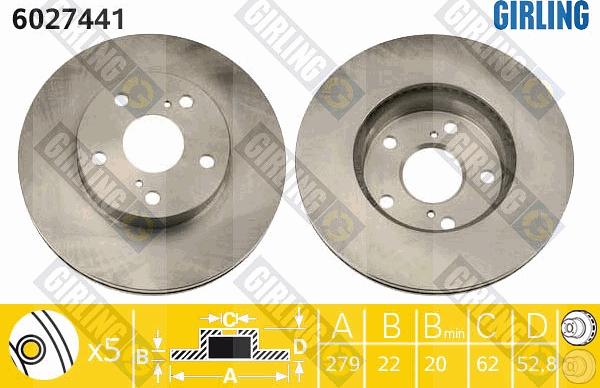 Girling 6027441 - Kočioni disk www.molydon.hr