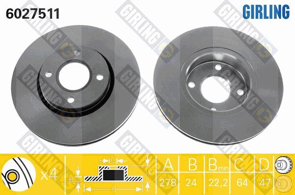 Girling 6027511 - Kočioni disk www.molydon.hr