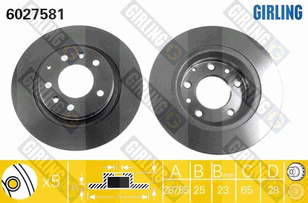 Girling 6027581 - Kočioni disk www.molydon.hr