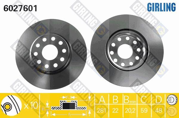 Girling 6027601 - Kočioni disk www.molydon.hr